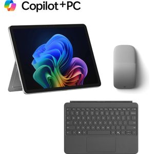Microsoft Surface Pro - Copilot + Laptop + Pro Keyboard & Arc Muis - 12 inch Touchscreen - 16GB RAM/ 512GB SSD - Platinum