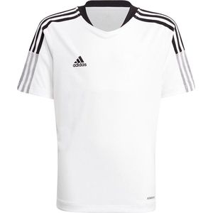 adidas - Tiro 21 Training Jersey Youth - Wit Voetbalshirt - 152 - Wit