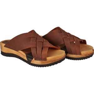 Sanita Clogs Damen Sandale Wood-Salto Sport Flex Sandal Chestnut-39
