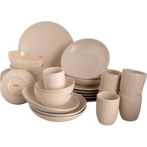 Mammoet Serviesset Spirit Stoneware 6-persoons 30-delig Wit