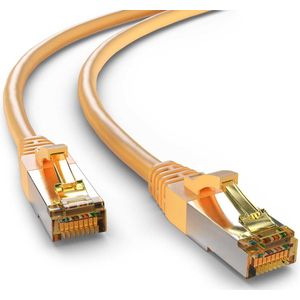 Goobay - S/FTP netwerkkabel CAT6a - Geel - 0,50 meter