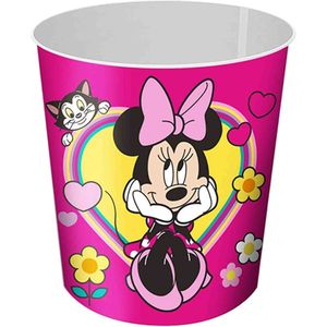 Disney Minnie Mouse prullenbak/papiermand - plastic - 21,5 x 21 cm