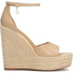 Wedge sandals with a cord