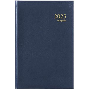 Brepols Bureau-agenda 2025 - SATURNUS Luxe - Lima - Dagoverzicht - 1d/1p - Blauw - 13.3 x 20.8 cm