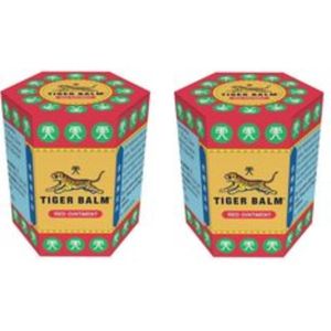 Tiger Balm Rood - 2 Stuks - Tijgerbalsem - Spierbalsem - Tegen spierpijn en gewrichtsklachten - 21 gram - Tiger Balm Red