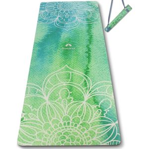 Yogamat van natuurlijk rubber, antislip, duurzame yogamat met microvezeloppervlak voor snelle opname van zweet, machinewasbare sportmat, 183 x 68 cm