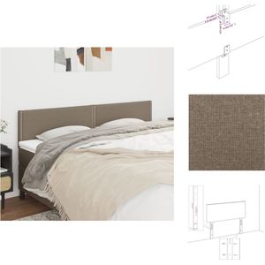 vidaXL Hoofdeind Taupe - 200 x 5 x 78/88 cm - Duurzaam - Comfortabel - Bedonderdeel