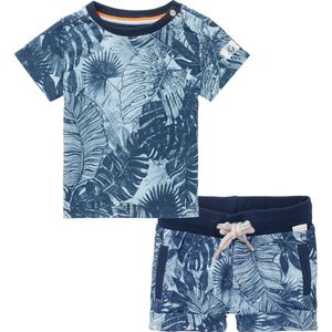 Noppies - kledingset - 2delig - Broek Thunder blauw - Shirt Tonden blauw - Maat 56
