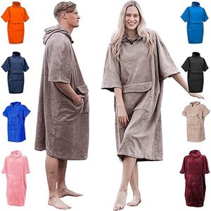 Belieff Poncho voor Dames en Heren - Extra Dikke Badstof Water Absorberend - Surf Poncho - Omkleed Handdoek Volwassenen - Omkleed Poncho - Comfortabel Zacht - Egyptische Katoen - Beige