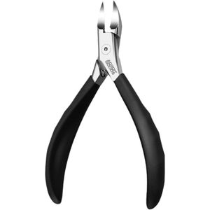 AdroitGoods Professionele Precisie Nageltang voor Ingegroeide en Dikke Nagels - extra scherp, gebogen snijpunten - Zwart