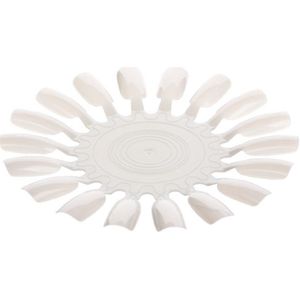 LOUZIR Nagels display art-  Glitter acryl Wheel board - wit -  Clear false nail-  Nagelwiel