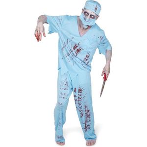 Karnival Costumes Zombie Kostuum Zombie Chirurg Dokter Halloween Kostuum Volwassenen - Polyester - 4-delig - Maat XL