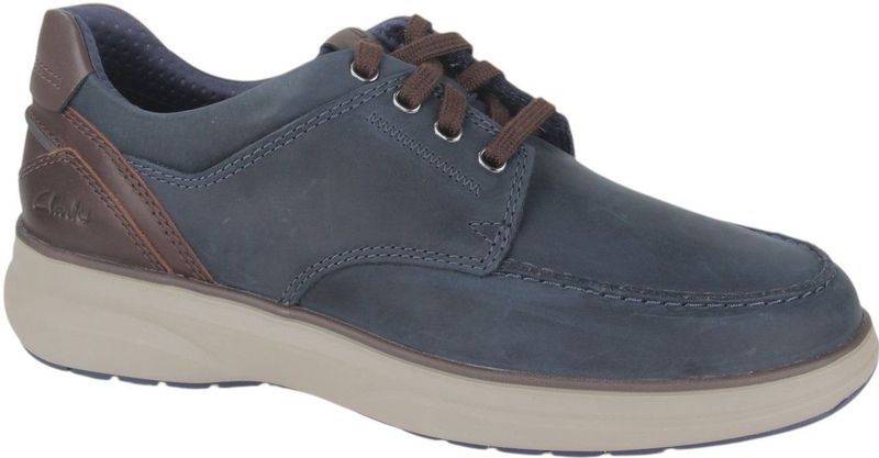 Clarks - Mullan Moc - Leren Sneakers - Bruin - Plat - Veters - Casual