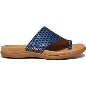 Gabor - 63.700.99 Drop Lack Blue - Slippers - Blauw - Lakleder