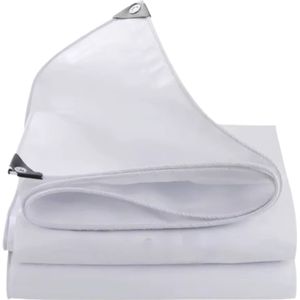 Dekzeil - 180g/m² PE - Voor Tuinmeubelen, Zwembad, Hout, Auto & Boot - Waterdicht - Weerbestendig zeildoek - 400x600cm - Wit - Bouwzeil - Afdekzeil - Beschermhoes