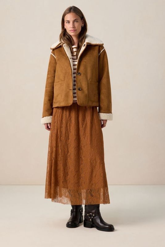 Sissy-Boy - Faux Lammy Reversible Jas - Wit