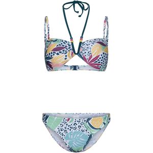 Rebelle Bikini Tropical Jungle - Bandeau - Wit/Multi - Maat 38