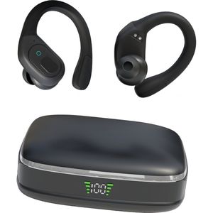 Audrax - Sport Pro - Draadloze Sport Oordopjes - Zwart - 75 uur Speeltijd - Ruisonderdrukking - Waterbestendig