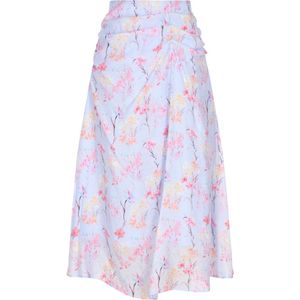 DreiMaster - Vintage Rok - Lichtblauw Lichtgeel Rosa Lichtroze - A-lijn