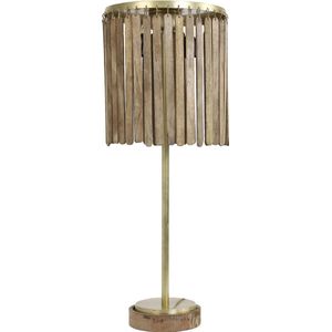 Light & Living Tafellamp Gularo - Hout - Ø30cm - Botanisch