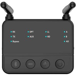 Bluetoolz® BT-B 310-YK | Vernieuwd model 2025 | Bluetooth 5.3 High Res Audio zender en ontvanger (aptxHD) | zwart | met Qualcomm CSR Chip | 2 jaar garantie | optical en AUX aansluitingen | Één van de meest stabiele in z'n soort! | Kwalificatie ****