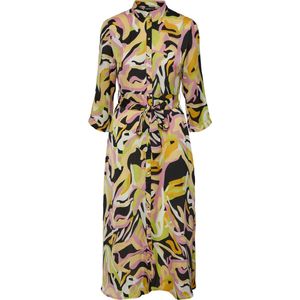 PIECES PCBARRY APRIL 3/4 MIDI DRESS BC Dames Jurk - Maat L