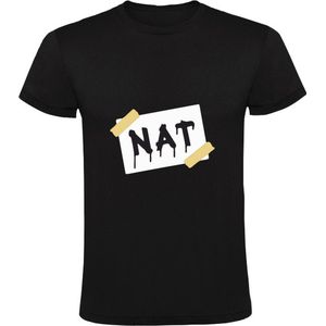 Nat Heren T-shirt - schilder - verf - doorweekt - grappig