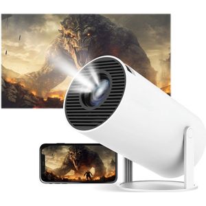 Magcubic Beamer- Mini Beamer - Mini Projector - Android 11 - 4k support - hy300 - 8000 lumens - led lamp - Wifi Bluetooth HDMI - Wit