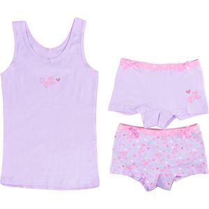 Funderwear - Meisjes Setje - Paardenprint - 1 Hemdje en 2 Shorts