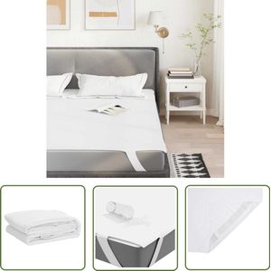 vidaXL Matrashoezen - Waterdichte Matrasbeschermer - Matrasbeschermer waterdicht 100x200 cm wit - Matrassen Hoes - Bedlinnen - Anti Allergisch