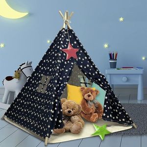 Tipi Tent Voor Kinderen - Tipi Speeltent Met Pluche Mat - Wigwam Speeltent Speelgoed Jongens & Meisjes