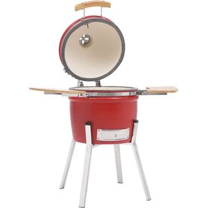 The Living Store Kamado Grill - Keramisch - 33 cm - Inclusief thermometer