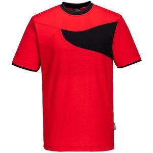 Portwest PW3 Hi-Vis T-shirt K/M PW211 - Rood/Zwart - XL