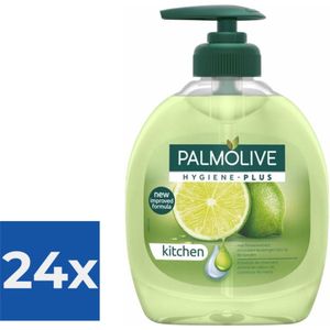 Palmolive Handzeep Hygiëne-Plus Anti Bacterieel - Limoen - 300 ml - Voordeelverpakking 24 stuks