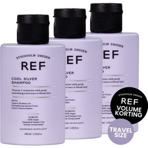 REF COOL SILVER SHAMPOO 3X 100ML TRAVELSIZE VOORDEEL