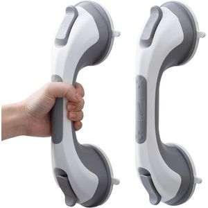 Handgrepen voor badkamer 2 stuks 31 cm zuigkracht MAX 109 KG veiligheidsdouchegrepen - sterke handrails voor ouderen en gehandicapten - geen boren nodig