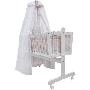 Vitalispa Babybed , Beige/Beige, 100 x 77 cm Met rollen