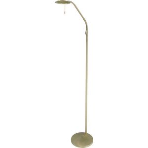 Klassieke leeslamp brons verstelbaar | 1 lichts | goud / messing | kunststof / metaal | in hoogte verstelbaar tot 150 cm | Ø 22 cm | vloerlamp / staande lamp | modern design