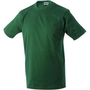 James and Nicholson Unisex Zware Ronde Tee (Donkergroen)