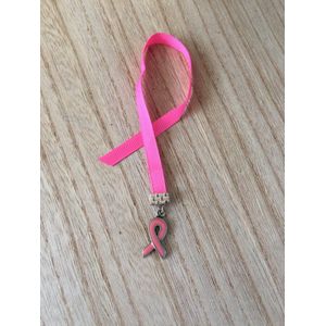 Boekenlegger pink ribbon, Moederdag cadeau-moederdag