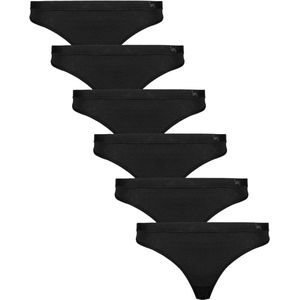 Undiemeister Bikinislip Dames - 6-pack - Volcano Ash (Zwart) - Ondergoed Basic Lingerie - Slip - Zijdezachte Ademende Stof - Elastische band - Platte Naden - Zonder Labels - Gladde Slip - Tencel - Bikinislips - Maat XXL