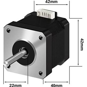 Nema 17 Stepper Motor 42-40 (1Pcs/Pack) 1.5A-3.8V 2 Phase 4 Wires 1.8 Degree with 39.5 inch Cable for Creality CR-10 10S Ender 3 3D Printer/CNC Extruder and Y Axis