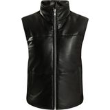 Dreimaster - Leren Vest - Zwart - Dames