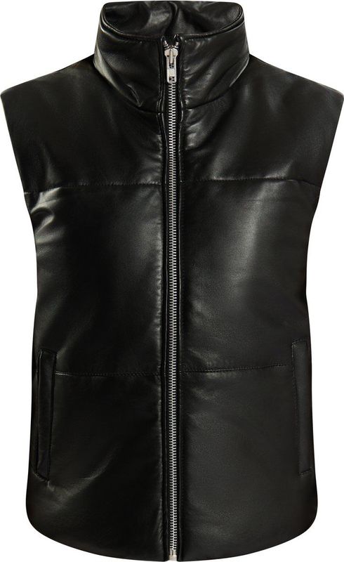 Dreimaster - Leren Vest - Zwart - Dames