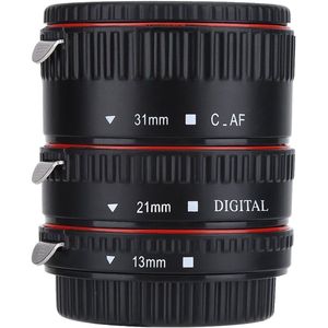 Autofocus Macro Lens - Extension Tube Set - AF Macro Extension Tube Ring 13mm - 21mm - 31mm - voor EF EF-S Series Mount Lenses - DSLR Camera - 5D - 7D - 500D - 600D - 700D - Macro fotografie - Lens accessoires