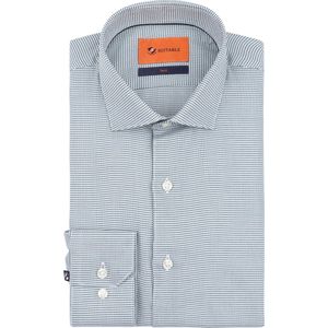 Suitable - Overhemd - Groen - Casual Shirt - Slim-Fit - 100% Katoen