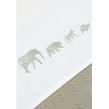 Jollein Baby Laken Wieg 75x100cm Animals - Olive Green