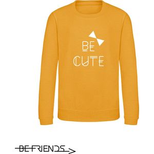 Be Friends Sweater - Be cute - Kinderen - Mosterd geel - Maat 3-4 jaar