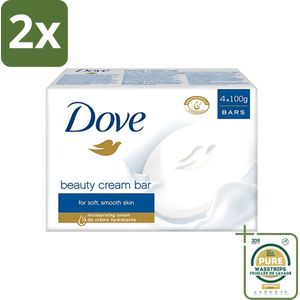 Dove - Zeep - Beauty Cream Bar - Verzachtend en kalmerend - 4 x 100 g - Voordeelverpakking - 2 stuks - Zeep - Crème