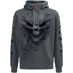 Spiral Bat Skull Heren Trui met capuchon - grijs - M